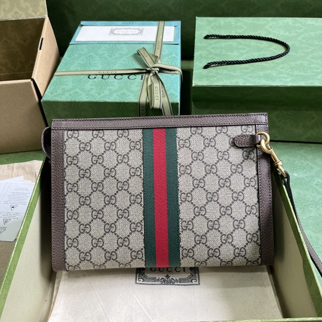 gucci專櫃新款男士手包 古馳Ophidia系列GG手拿包 jcp2335